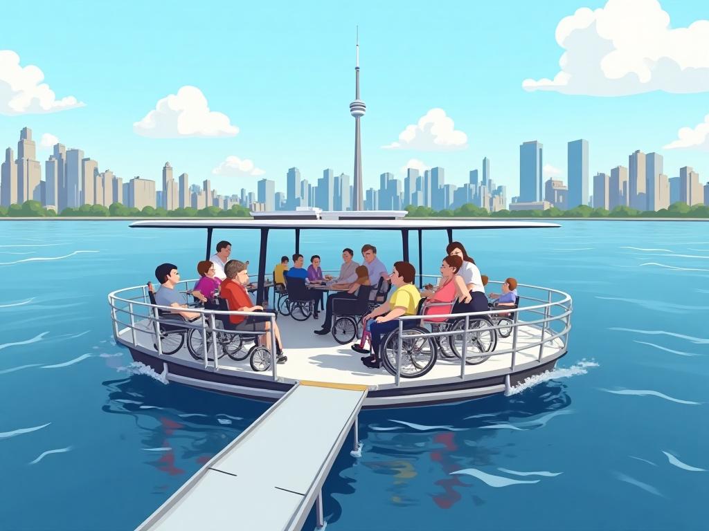 Wheelchair accessible boat tour on Toronto harbor